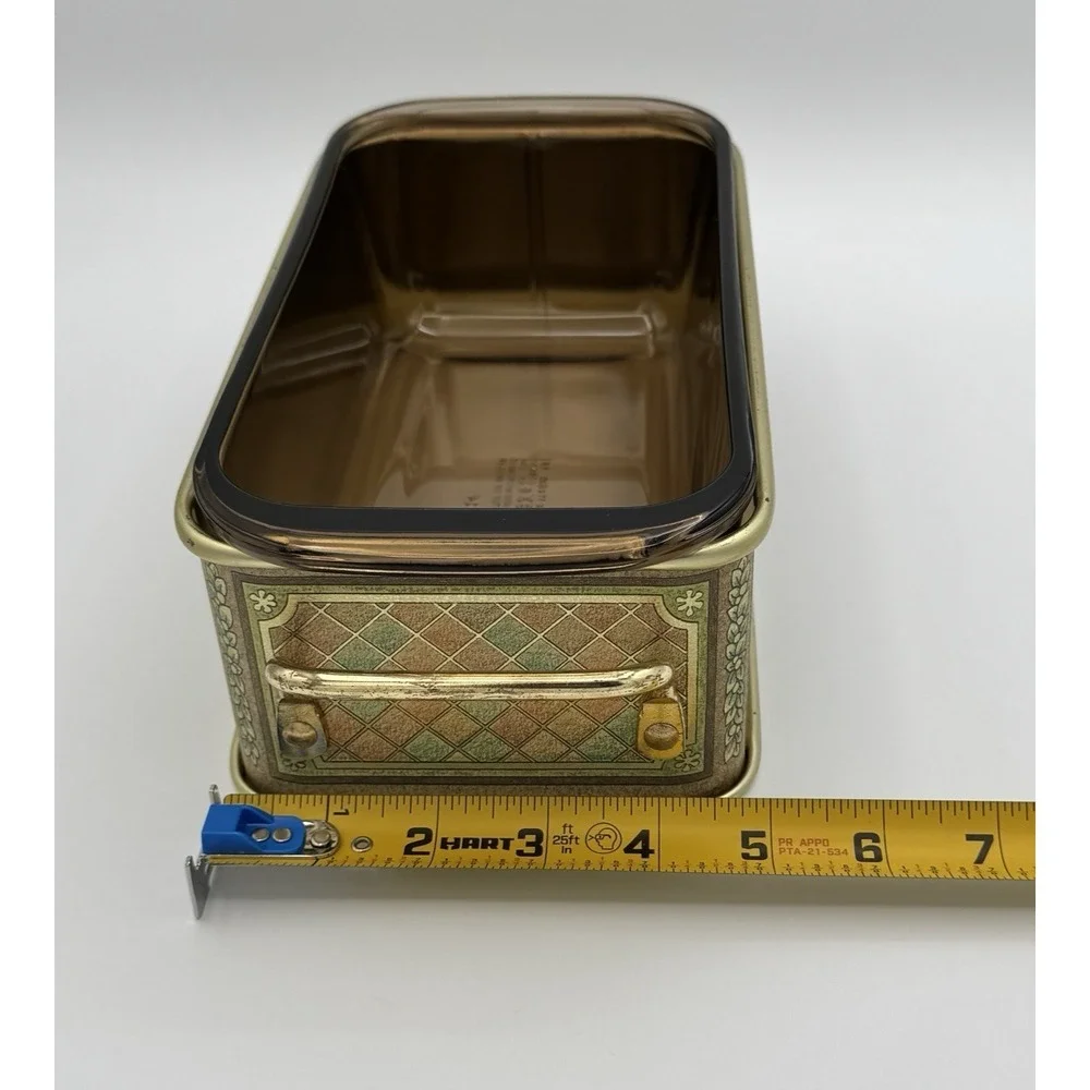 Vintage Pyrex 213 Fruit Harvest Amber Loaf Pan‎ w Metal Cradle 1.5 Qt